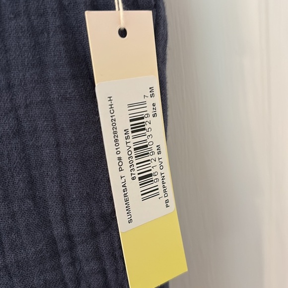 NEW SUMMERSALT The Going Places Gauze Drawstring Pant Midnight Navy Blue SZ SM - Picture 4 of 6